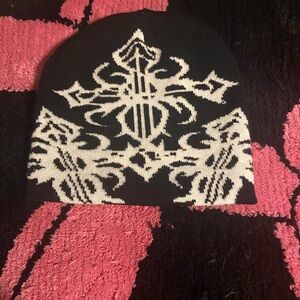 Black and White Patterned Beanie